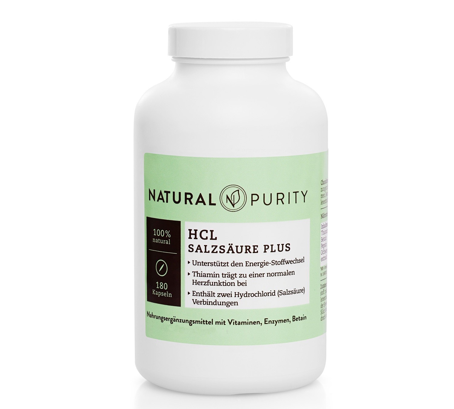 HCL Salzsäure Natural Purity – Nahrungsergänzungsmittel – Verisana