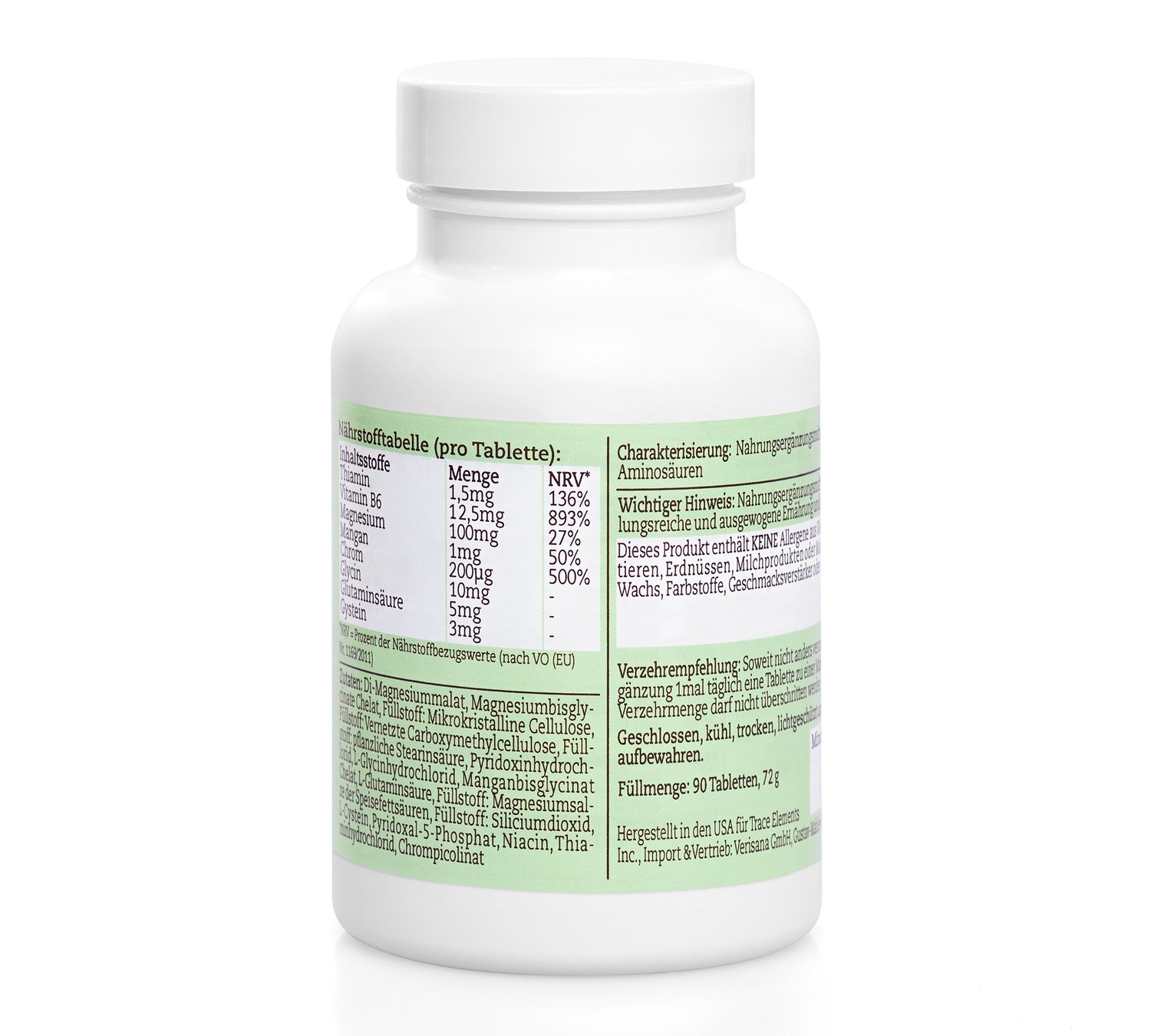 Min-Plex, Nahrungsergänzungsmittel ausMagnesium Plus, Chrom Plus und Vitamin B6