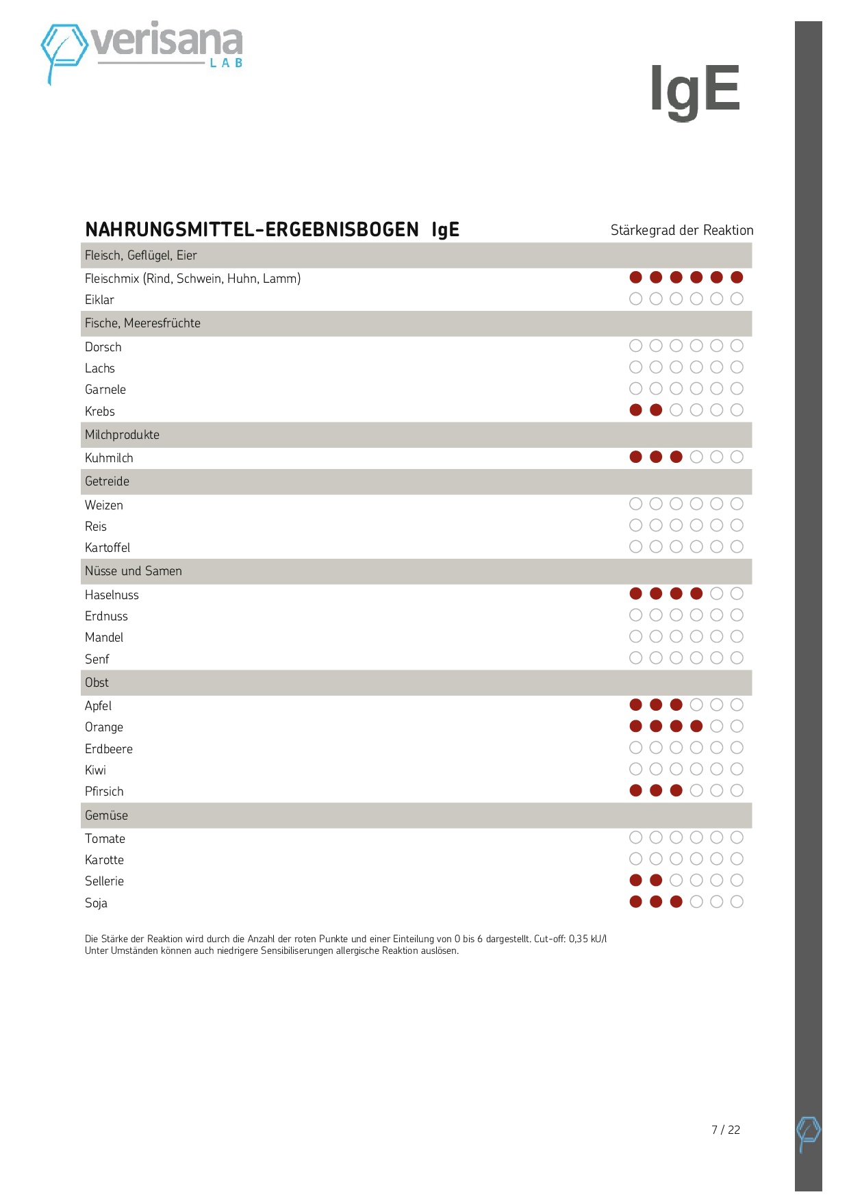 Nahrungsmittelallergie Test Musterbefund-3