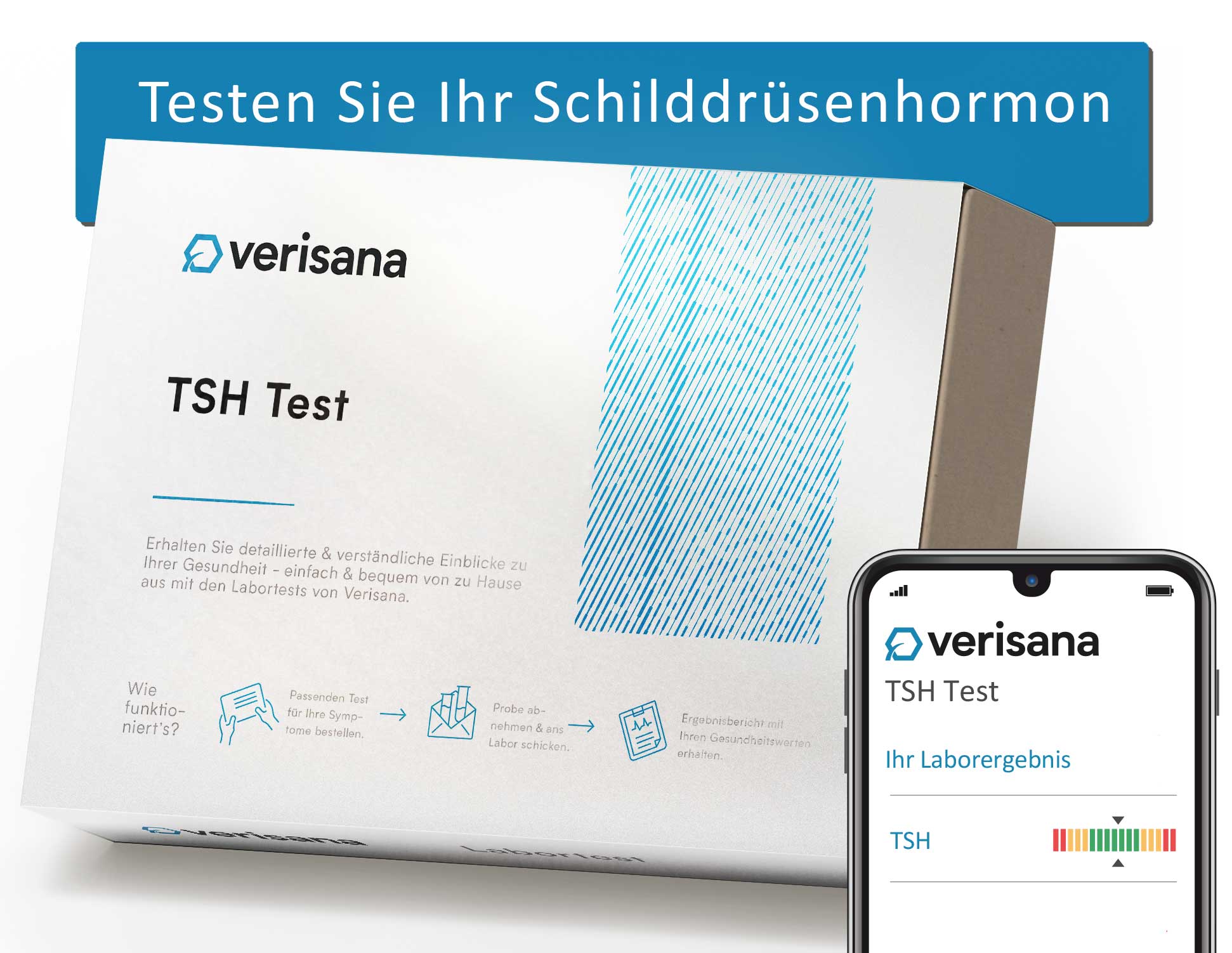 Verisana TSH Testkit zur Analyse des Schilddrüsenwertes zuhause
